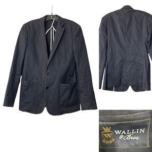 Wallin & Bros blazer jacket mens size 38R gray‎ long sleeve business casual